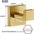 thumbnail image 2 of Towel Hooks for Bathrooms, Brushed Gold Towel Hook for Kitchen Bathroom, SUS304 Stainless Steel Coat Hook, Square Heavy Duty Holder Robe Hooks for Hanging Towels,  sponges, Wall Mount, 4 Pack, 2 of 8