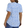 thumbnail image 5 of Fantaslook Blouses for Women Pleated Short Sleeve Tunic Tops Dressy Casual Summer Shirts, 5 of 10