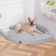 thumbnail image 1 of Cama ortopédica para perros MEKIY con forma de huevos de espuma, color gris medio, 1 of 8