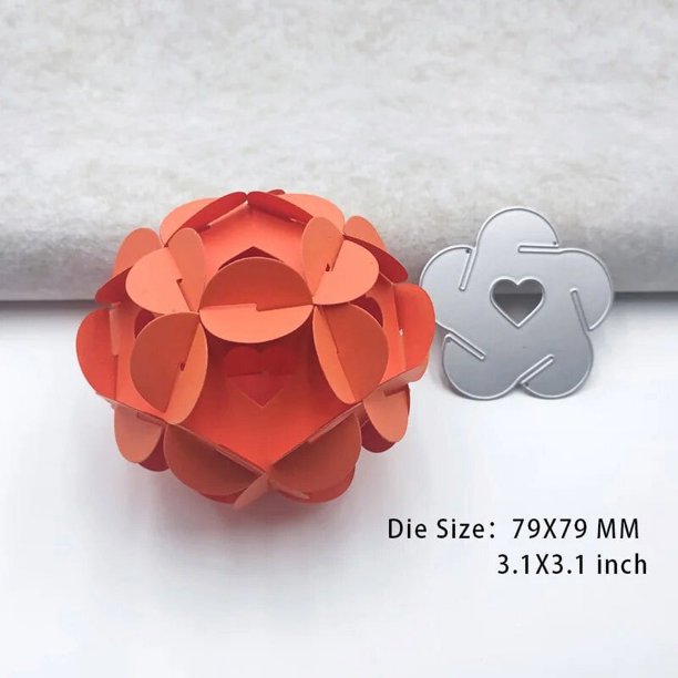 Troqueles de corte de Metal de bola de Navidad, plantilla de corte, molde artesanal para corte de papel de álbum de recortes, plantillas para perforar con cuchillas, troqueles, flor de bola
