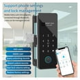 thumbnail image 3 of Lock Bluetooth Smart Glass Door Lock with Remote Unlock,Fingerprint, Password Time Attendance Record, 3 of 7