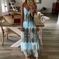 thumbnail image 2 of AMERTEER Mode Femmes Veste Robe Décontractée Grande Taille Impression V Cou Sans Manches Robe Longue, 2 of 6