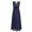 Dark Navy, variant on Aislor Kid Girls Floral Lace Keyhole Back Knee Length Dress Flower Girl Wedding Formal Event Gown
