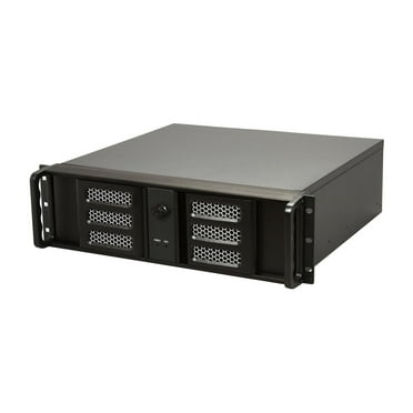 iStarUSA D-313ASE-MATX Black Aluminum 3U Rackmount Compact microATX Chassis 2 External 5.25" Drive Bays