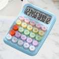 thumbnail image 6 of Handheld Mechanical Button Calculator Desk Calculator for Office Home School Blue, 6 of 8