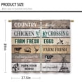 thumbnail image 4 of Farmhouse Wooden Kitchen Curtains Country Rustic Rooster Barn Small Short Cafe Window Curtains Vintage Farm Rod Pocket Bathroom Window Drapes Treatment Tier Curtains 2 Panels (27.5x39 Inch), 4 of 6