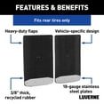 thumbnail image 2 of LUVERNE 251124 Rear Dually 20-Inch x 23-Inch Textured Rubber Mud Guards, Select Ford F-350, F-450 Super Duty, 2 Flaps Fits select: 2009-2014 FORD F150, 2 of 3