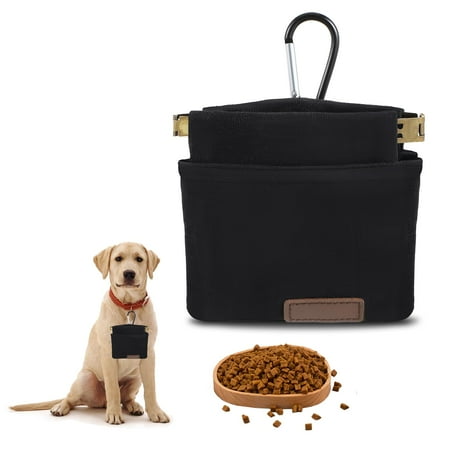 Heclia 1Pcs Dog Treat SBF3 Pouch  Portable Puppy Dog Treat Bag  Hand Free Walking Mini Bag with Carabiner  Auto Closing Pet Snack Feed Pocket  Pet Food Dispenser for Travel or Outdoor Use