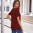 thumbnail image 4 of Womens Henley Shirt Short Sleeve Halloween Tops Casual Halloween Blouse for Halloween Party, 4 of 5