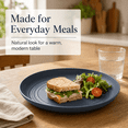 thumbnail image 5 of 10 Inch Wheat Straw Dinner Plates, Set of 8 Unbreakable Plates, Microwave & Dishwasher Safe, Lightweight Modern Tableware, Reusable Dinner Plates for Kitchen Daily Use(Dark Blue), 5 of 8
