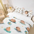thumbnail image 2 of Erosebridal Cartoon Animal Capybara Queen Duvet Cover Set,Cute Rodent Animals Bedding For Kids Boys Reversible 3 Pieces,No Comforter, 2 of 6