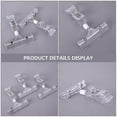 thumbnail image 3 of Label Holder Clamp For Exhibition Store Display 50 Pcs Transparent Clip-on Holder Rectangular Design, 3 of 5