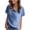 Blue, variant on yunLCZ Basic Women's Tees Everyday Low Price Solid Color Casual Fashion Short Sleeved Women's Top Everyday wear simple women's T-shirts