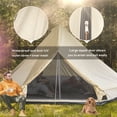 thumbnail image 3 of Outsunny 10-Person Yurt Tent Glamping Bell Tent with Spacious Interior, Breathable Waterproof Design, for Family Outdoor Camping, 16' x 16' x 10',, 3 of 10