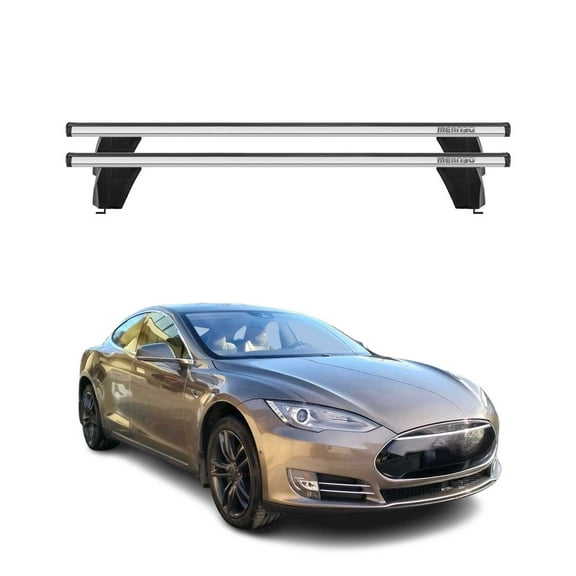 Fix Point Roof Racks Cross Bars for Tesla Model S 2012-2017 Gray 2Pcs