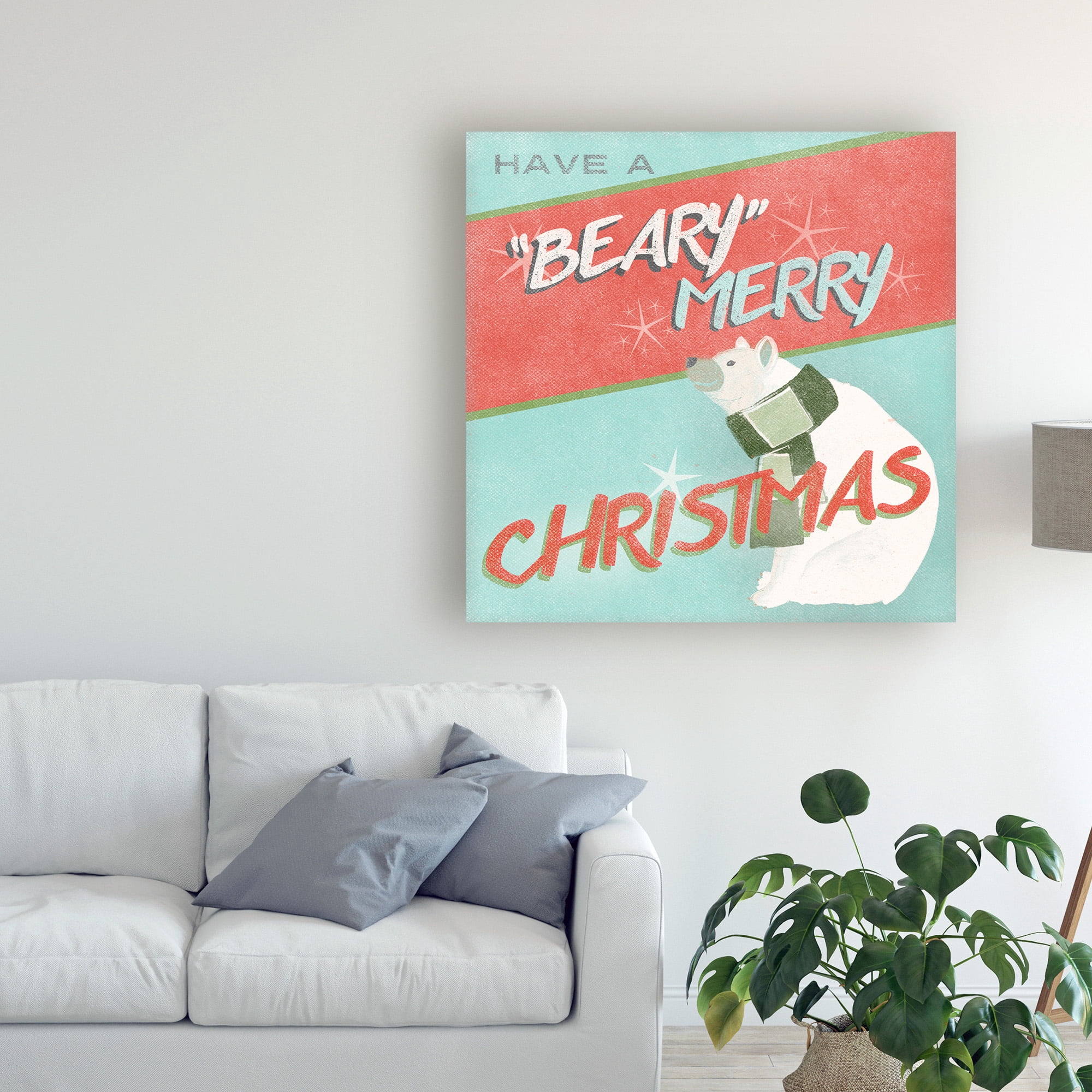 Trademark Fine Art 'Retro Christmas II' Canvas Art by June Erica Vess
