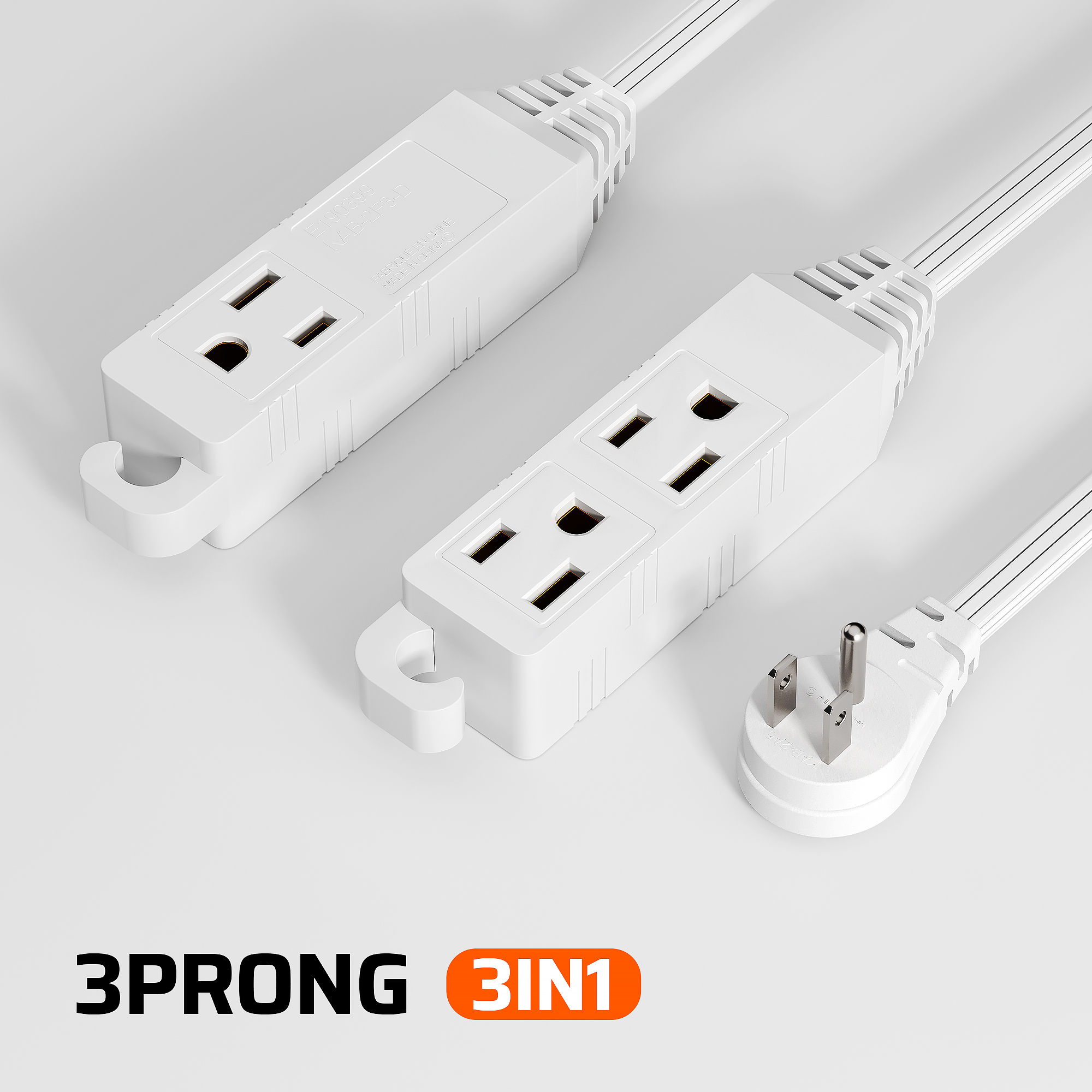Dewenwils 3-Ft Indoor Extension Cord, 2-Pack photo 3