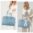 thumbnail image 2 of Bolsa para portátil MOSISO, piel sintética, 15.6 a 16 pulgadas, color azul claro para mujer, 2 of 7