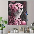 thumbnail image 4 of UXIEQU Pink Cheetah Floral Canvas Wall Art 15.75x11.81 Inches, 4 of 8