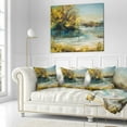 thumbnail image 3 of Designart Trees by the Lake - Landscape Printed Throw Pillow - 18x18, 3 of 5
