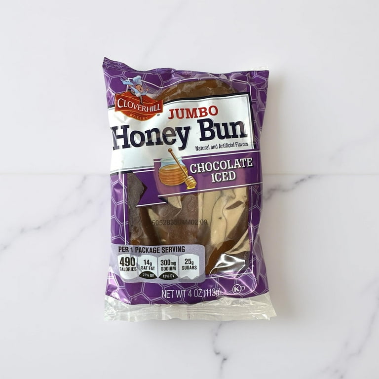 bunbun☆ Cloverhill Big Honey Jumbo Honeybuns, Chocolate Iced, Pack of 6