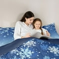 thumbnail image 5 of Homewish Blue Snowflake Child Bedding Comforter Set, Romantic Winter Christmas Twin Comforter Sets, Happy New Tear Reversible Bedding Set, Super Cozy Room Decor, 2-Piece, 5 of 8