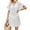 White, variant on Women's V Neck Coverup Dress Semi Sheer High Waisted Button Up Bikini Set Swimsuit Beach Bathing Suit Coverups Cover Up Soft Ruffle Short Sleeve Black Small-Large