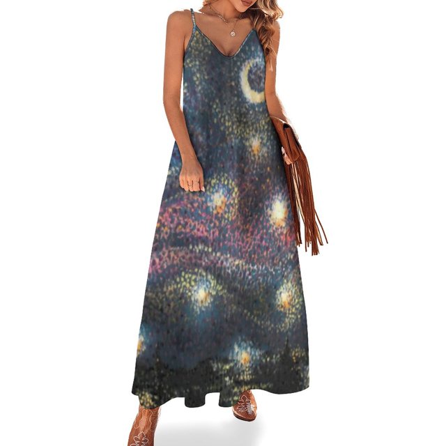 Vestido sin mangas Starry Night 2 de 3 vestido mujer verano verano mujer vestido 2024 vestidos de fiesta
