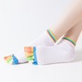 thumbnail image 1 of Yoga Socks Open Toe Open Back Professional Dispensing Women Yoga Five Finger Socks Toe Socks, 1 of 5