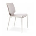 thumbnail image 3 of Modrest Eileen 18.1" Modern Faux Leather Dining Chair in Dark Gray (Set of 2), 3 of 4
