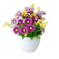 thumbnail image 2 of SPRING PARK Realistic Artificial Potted Plant Fake Flowers Chrysanthemum In Pot Home Office Decor, 2 of 7