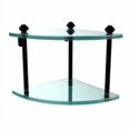 thumbnail image 4 of Two Tier Corner Glass Shelf - Polished Brass, 4 of 7