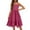 66#Hot Pink, variant on Girl's Summer Cotton Sundress Spaghetti Strap Solid Midi Dress Casual Cami Dresses