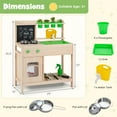 thumbnail image 3 of Gymax Kids Mud Kitchen Play Pretend Kitchen w/ Chalkboard Stoves Faucet Sink, 3 of 10