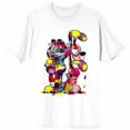thumbnail image 3 of Garfield and Otis Multi Color Paint Splatter Women's White Short Sleeve Tee-Large, 3 of 5