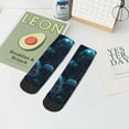 thumbnail image 7 of Pofeuu Ice blue light spot jellyfish Print 30cm Socks, Adult Running Hiking Socks for Youth and Adult, 7 of 7