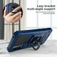 thumbnail image 3 of Spy Case for Moto Edge+ 2022 Case w/Tempered Glass Screen Protector Ring Stand Car Mount Kickstand Hybrid Hard Shockproof Phone Case - Blue, 3 of 7