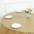 thumbnail image 3 of BalsaCircle 84" Gold Round Disposable Plastic Tablecloth Table Cover Affordable Cheap Picnic, 3 of 5