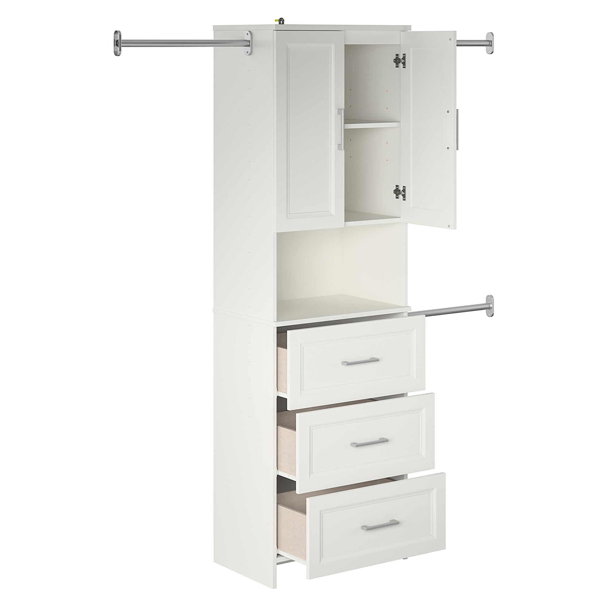 Nevaeh Ridge 3 Drawer Closet Storage, White