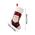 thumbnail image 6 of 4 Pairs Christmas Stockings 18" Christmas Stocking Classic Large Stockings Santa, Snowman, Reindeer Xmas Character for Family Holiday Christmas Party Decorations Style, 6 of 7