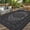 Black and gray, variant on Outdoor Rug 8x10 Waterproof Reversible Plastic Straw Patio Mat, Vintage Medallion Indoor Outdoor Carpet for Deck Balcony Porch RV Camping Picnic