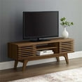 thumbnail image 2 of Allora Modern Wood Media Console TV Stand for TVs up to 50" in Walnut, 2 of 7
