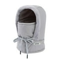thumbnail image 2 of UTSJKR Unisex Winter One Piece Balaclavas Hat with Warm Ear Flap and Ski Windproof Mask Skiing Snowboarding Neck Gaiter Gray, 2 of 2