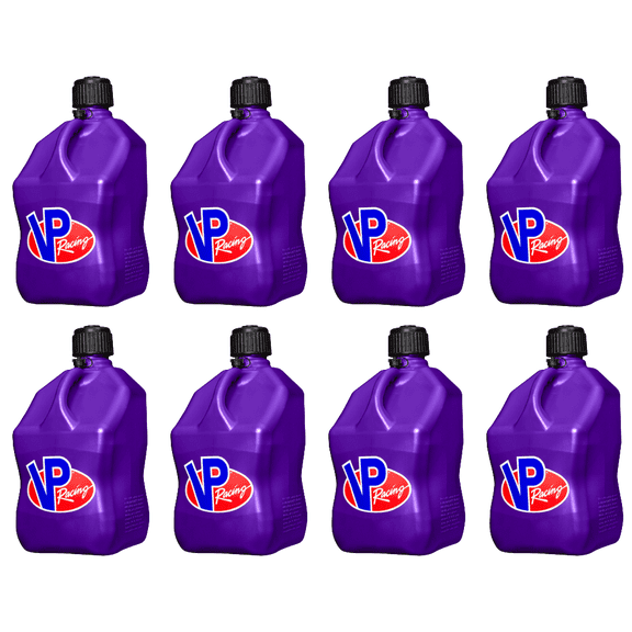VP Racing 3612-CA, 5.5-Gallon Motorsport Racing Jug with Contoured Handle, Multipurpose Cap and Rubber Gaskets, Translucent Purple (8 Pack)