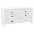 thumbnail image 1 of CorLiving Boston Modern Engineered Wood 6 Drawer Wide Dresser for Adult Bedroom with Interlocking Drawers, 1 of 9