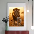 thumbnail image 2 of Diamond Art Kit for Adults, Lion Lamb Sunset Duo Diamond Painting for Adults Beginners, DIY Diamond Art Painting Kits, 5D Diamond Painting Crafts for Home Decor 12x16 Frameless, 2 of 7
