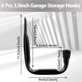 thumbnail image 3 of HannLk Multifunctional Steel Hooks Set Of 6 For Garage Bike Storage Solution, 3 of 9
