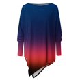 thumbnail image 5 of Pompotops Mode Femme Été Aguichant Pli Imprimé Régulier Femme Manches Longues Col Rond Bouton Haut Liquidation, 5 of 5