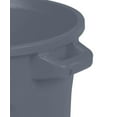 thumbnail image 3 of Toter 20 Gallon Round Trash Can With Lift Handle Dark Gray Granite, 3 of 8
