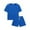 Blue, variant on Coerni Kids Girls Boys 2 Piece Outfits Summer Tracksuit Baby Short Sleeve T Shirt Shorts Set Plain Cotton Athletic Outfit